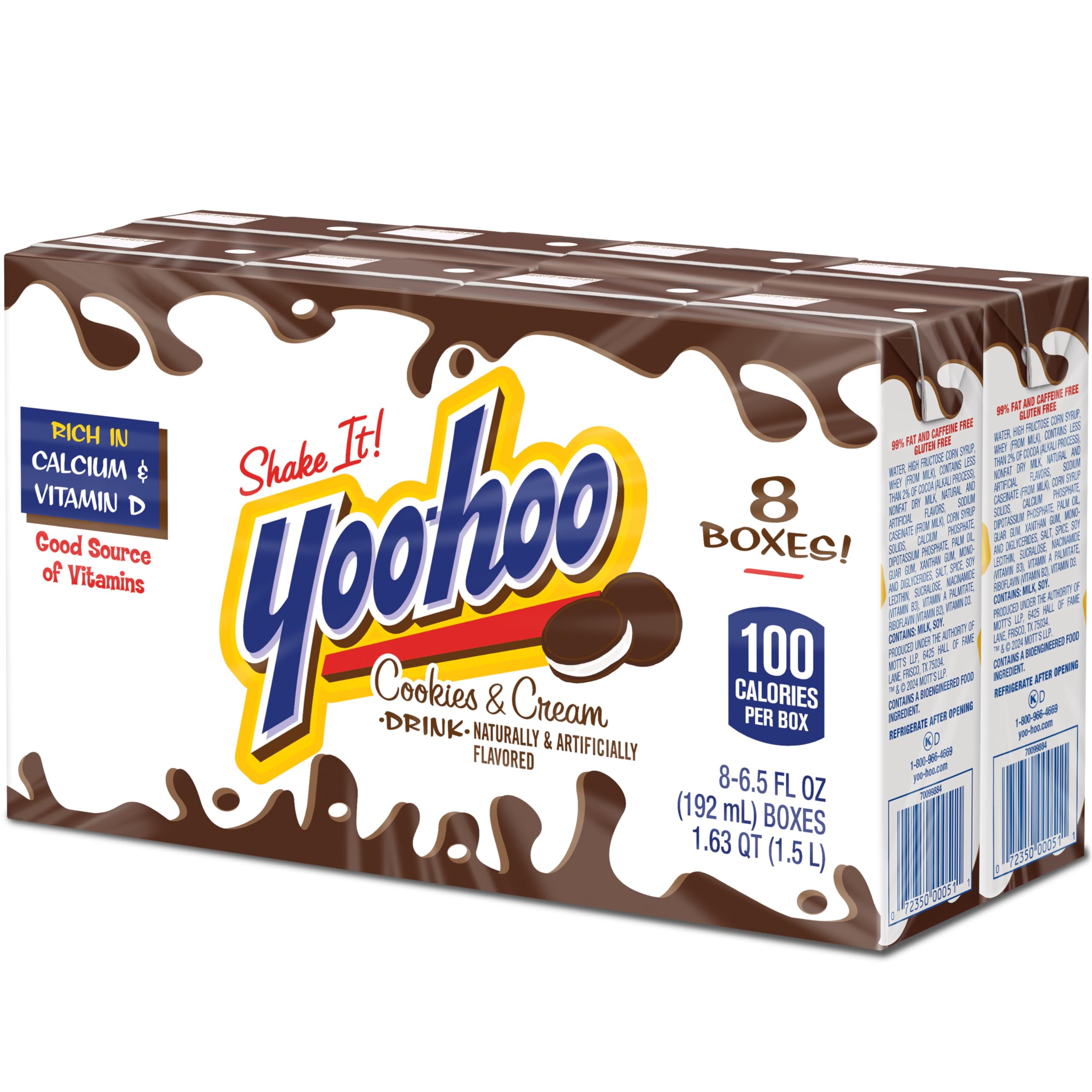 Yoo-hoo Cookies and Cream Flavored Drink 6 5 fl oz Boxes 32 Count 4 Packs of 8 Ready — view 8