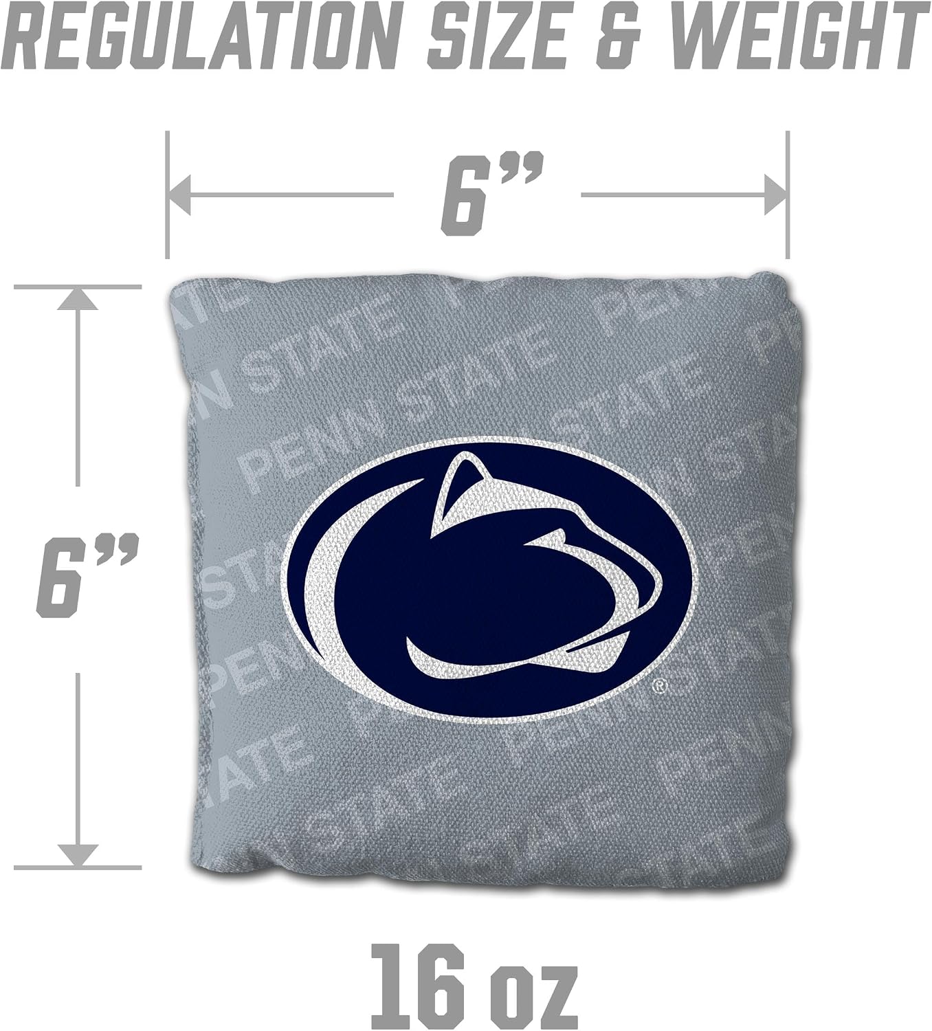 YouTheFan Officially-Licensed NCAA Set of 4 Cornhole Bags - All Weather Regulation 6” x 6” Size - 16oz Weight - Designed in USA