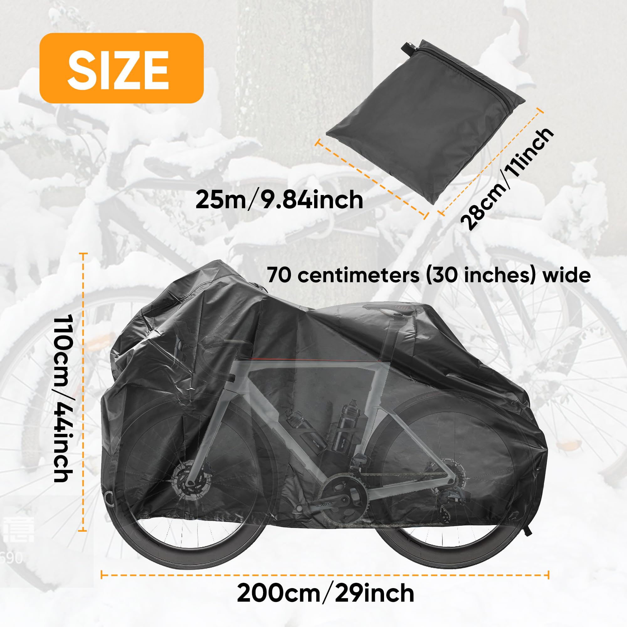 Faireach Fietshoes voor 2 fietsen, fietshoes voor buiten, fietshoezen met waterdicht materiaal en gaten voor het veiligheidssysteem, 200 x 110 x 85 cm