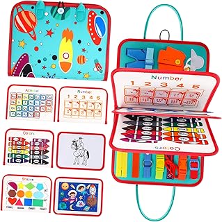 WHAMVOX Placa De Aprendizagem Infantil Brinquedo Educacional Placas Ocupadas Placa Educacional Ocupada Fundamentos De Viagem Para Crianças Placa Ocupada Do Bebê Sentiu Placa Ocupada