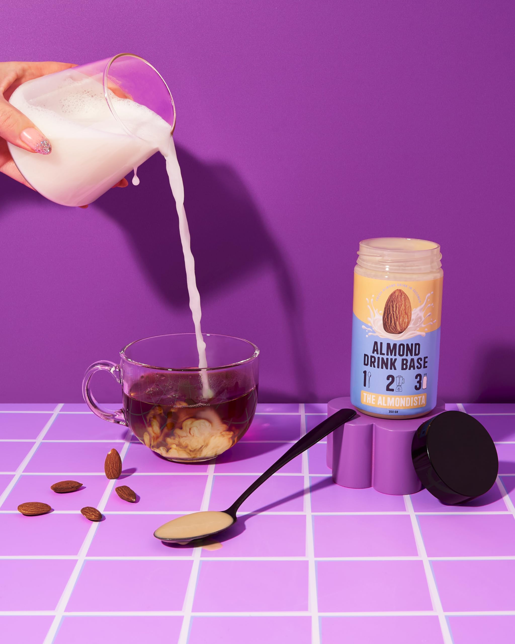 Bebida de almendras sin azúcar, leche de almendras concentrada, sin lactosa, vegana, hasta 7 litros de leche de almendras, ceto perfecto para café y también para batidos, cereales, helados y productos
