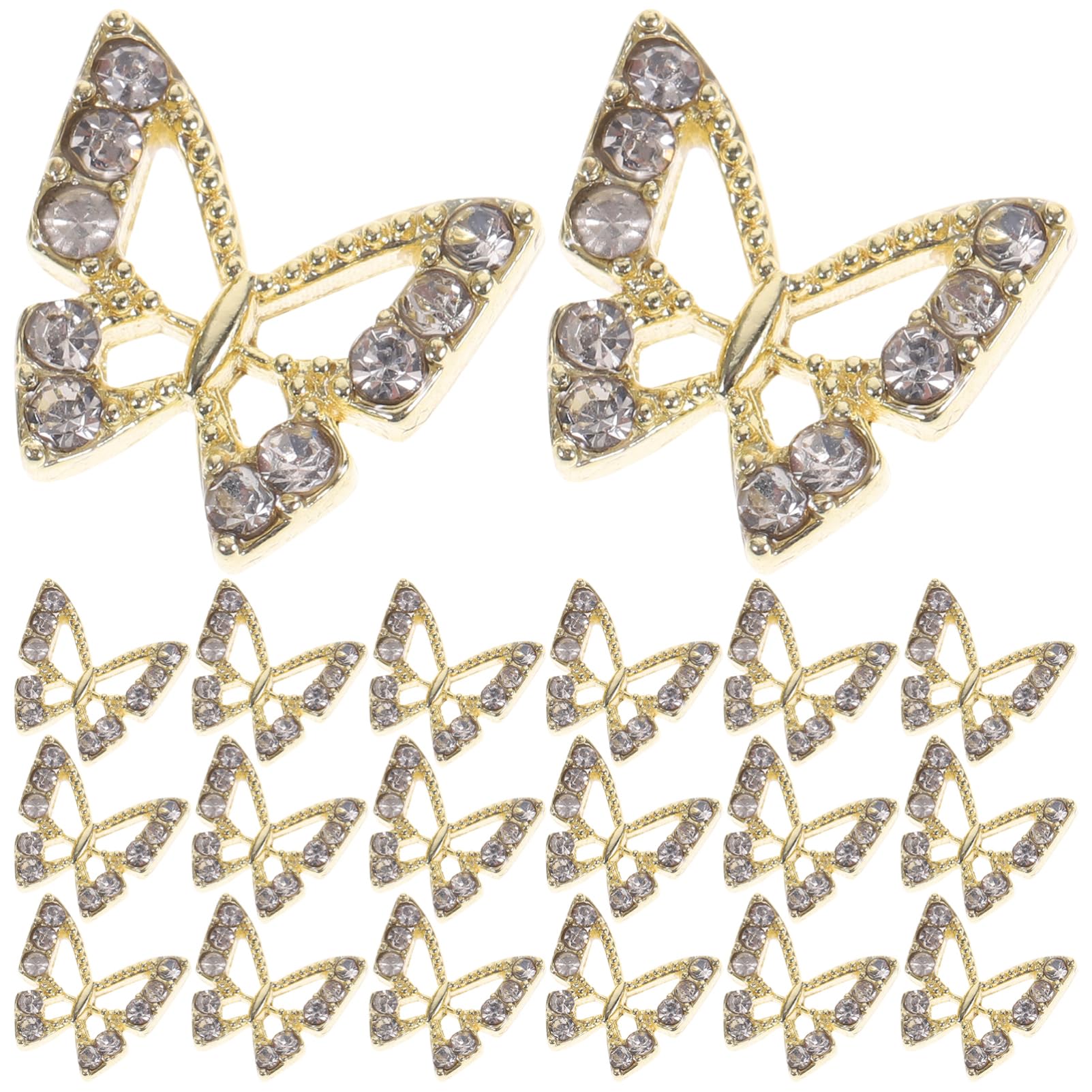 FRCOLOR 4 Set Eleganti Decorazioni Per Unghie A Farfalla Con Gemme Per Manicure Per Donne Strass 20 Pezzi * 4