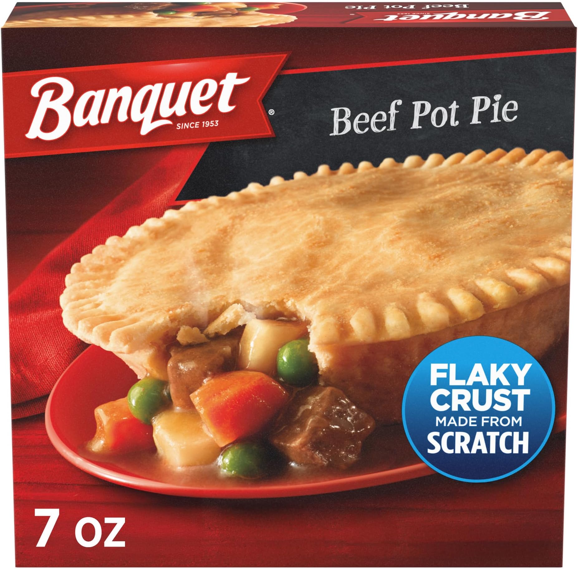 Frozen Pot Pie Dinner, Beef, 7 Ounce