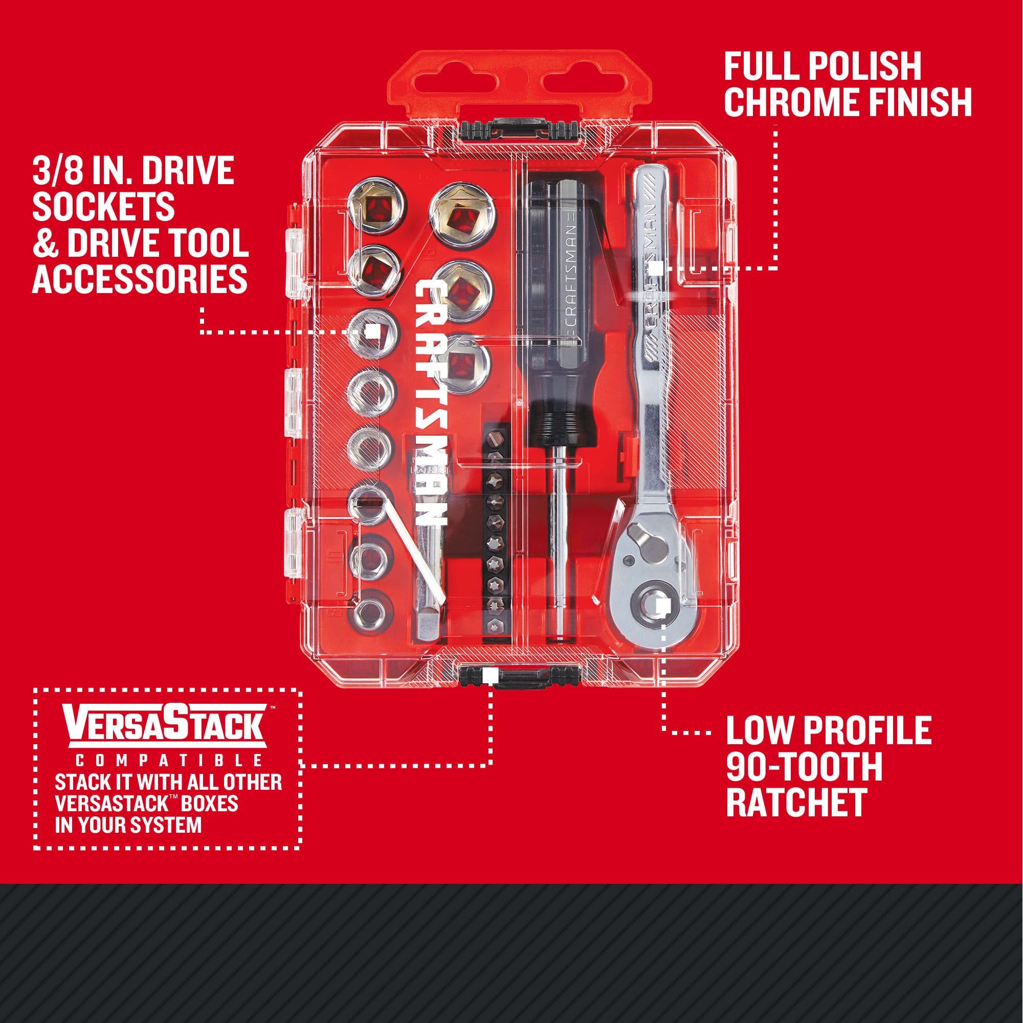 CRAFTSMAN Mechanics Tool Set - 24 Piece -2