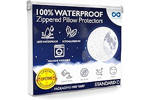 Double Defense Against Dust Mites and Bed Bugs: Waterproof and Hypoallergenic Pillow...