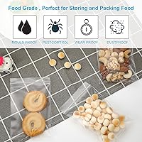 Vista 6 de 100 bolsas de plástico, bolsas de joyería de 3 x 4 pulgadas, bolsas de plástico transparente, cremallera resellable, bolsas pequeñas transparentes