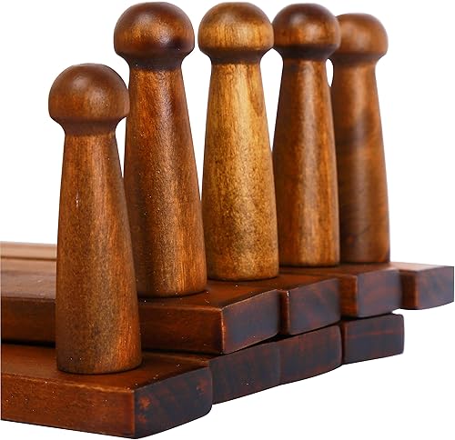 Miniatura 5 de WEBI Perchero de pared de acordeón, perchero expandible de madera, perchero de acordeón para pared, estante de pared de acordeón para sombreros,