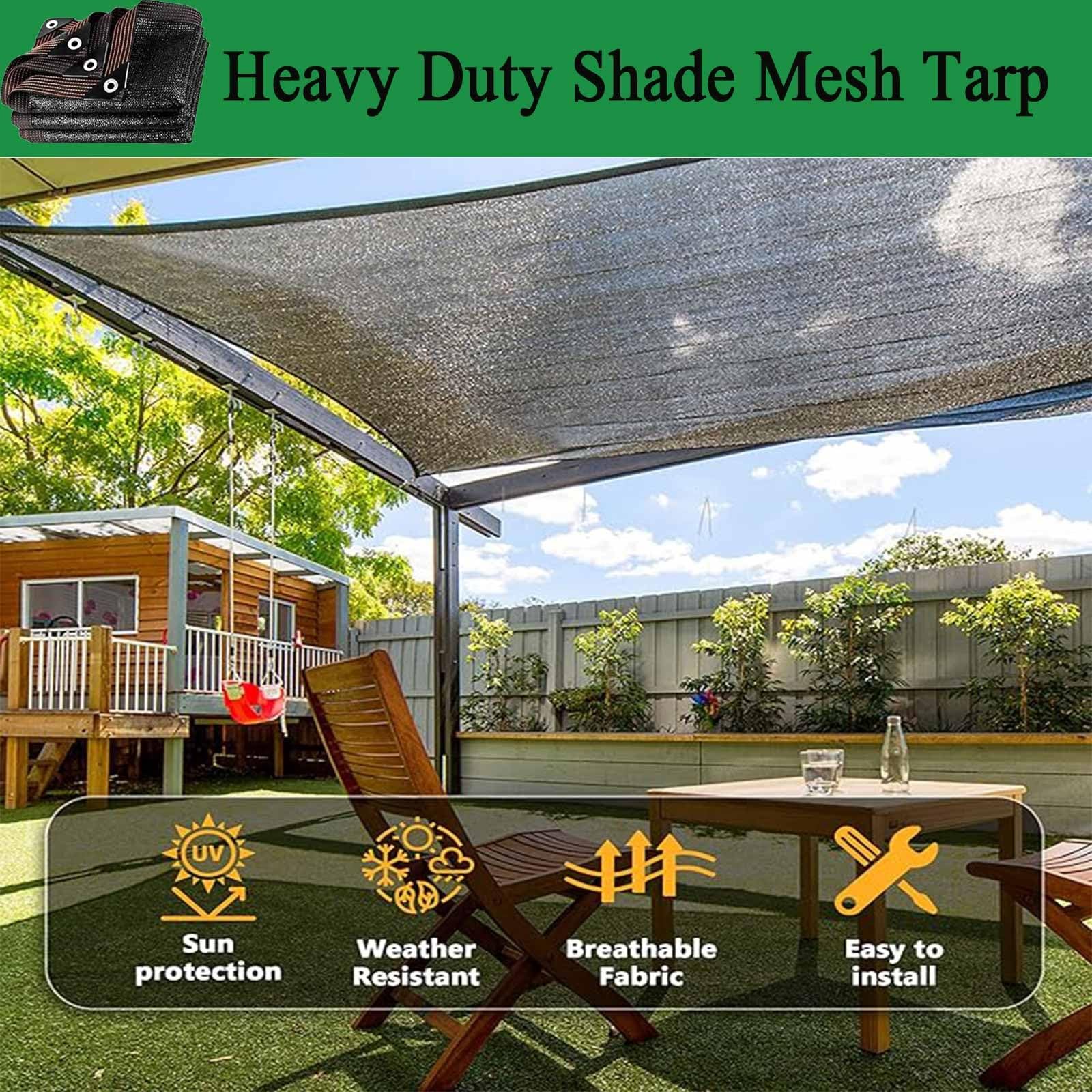 Gartentuch-Set, 4,6 x 7,2 m, 80 % Sonnencreme für Pflanzen, Outdoor-Schattennetz für Gemüse, Hitzeschutz, Reihenabdeckung, perfekte Lösung für Garten, Balkon und Pool