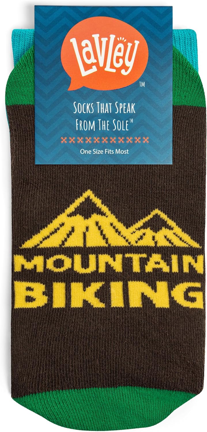 Lavley Bike Socks Funny Gifts for Cyclists and Bicycle Lovers Men and Women | Premium Cotton Blend, Super Soft, Durable, Cycling Gift for Men and Women, Funny Novelty Socks, Bicycle Lovers