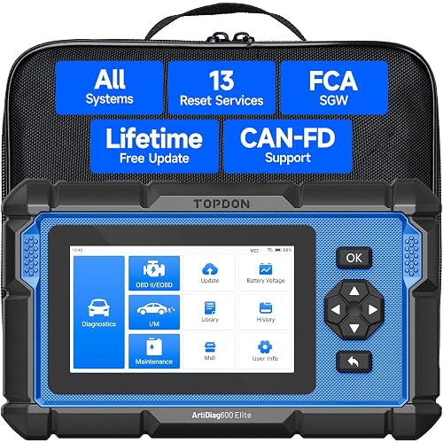 TOPDON ArtiDiag600 Elite Full-System Car Diagnostic Tool, 13+ Services