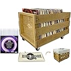 Retro Musique Wooden LP Vinyl Record Storage Crate - Dominican Republic
