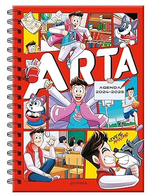 Arta Game - Agenda escolar 2024-2025: Con pasatiempos para niños y niñas (Lo más visto)