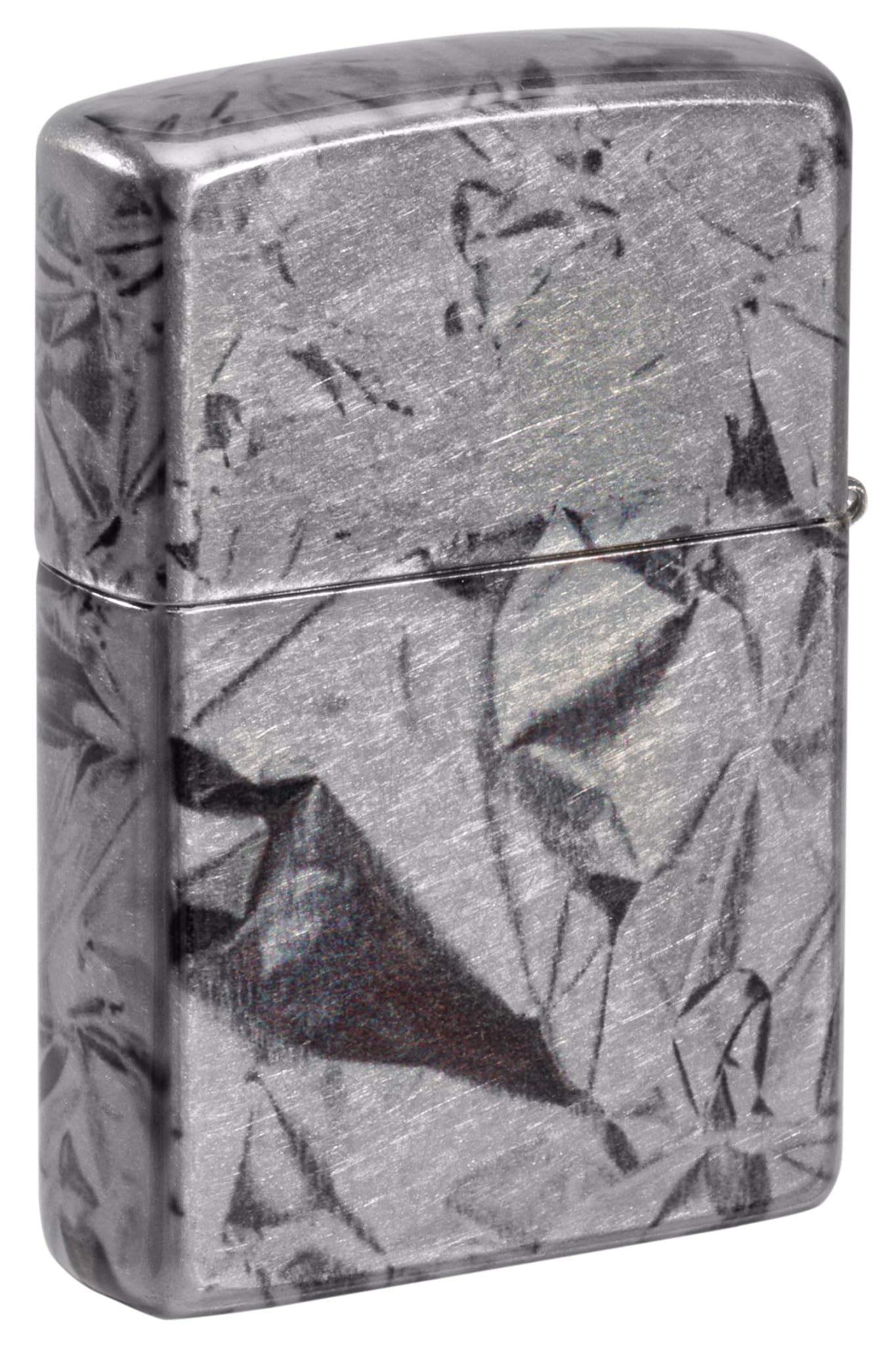 Zippo Sturmfeuerzeug - Aluminum foil, 540° Tumbled Chrome, Fusion - Nachfüllbar - Wiederverwendbar - Windfestes Design - Geschenkbox - Made in USA