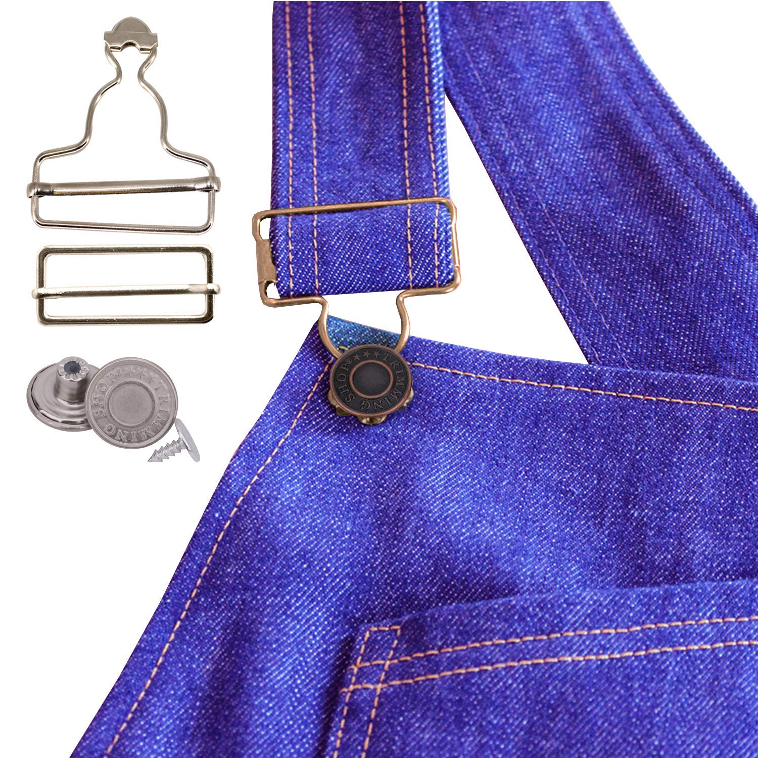 Lot De 2 Boucles Salopette En Métal 'Bohin' Bronze 25 Mm