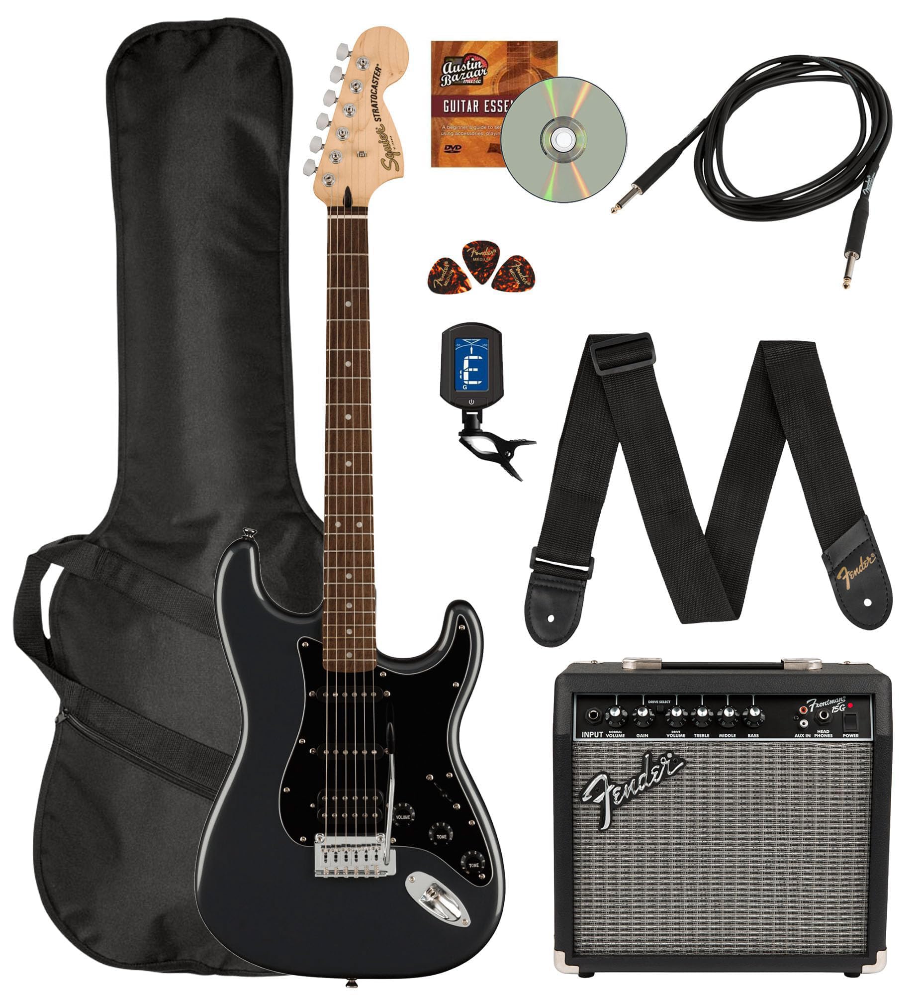 Amazon.com: Fender Squier Affinity Stratocaster HSS Pack