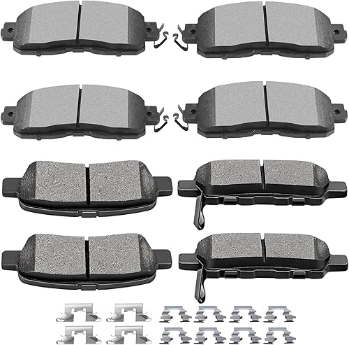 SCITOO - Juego de pastillas de freno de cerámica, 8 pastillas de freno para Nissan Altima 2013, 2014, 2015, 2016, 2017
