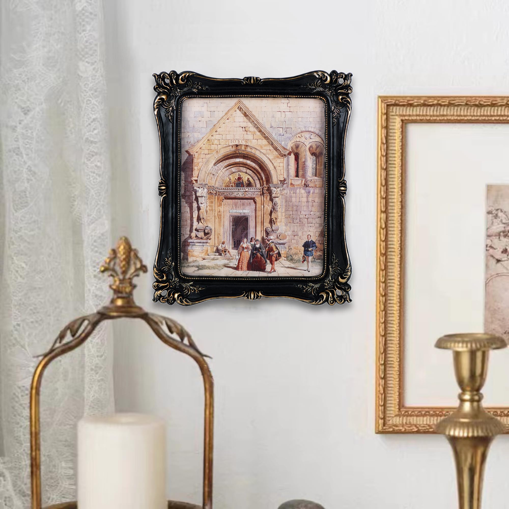 D Or 6 Pouces Cadres Photo Décoratifs En Résine, Pour Couloir, Chambre