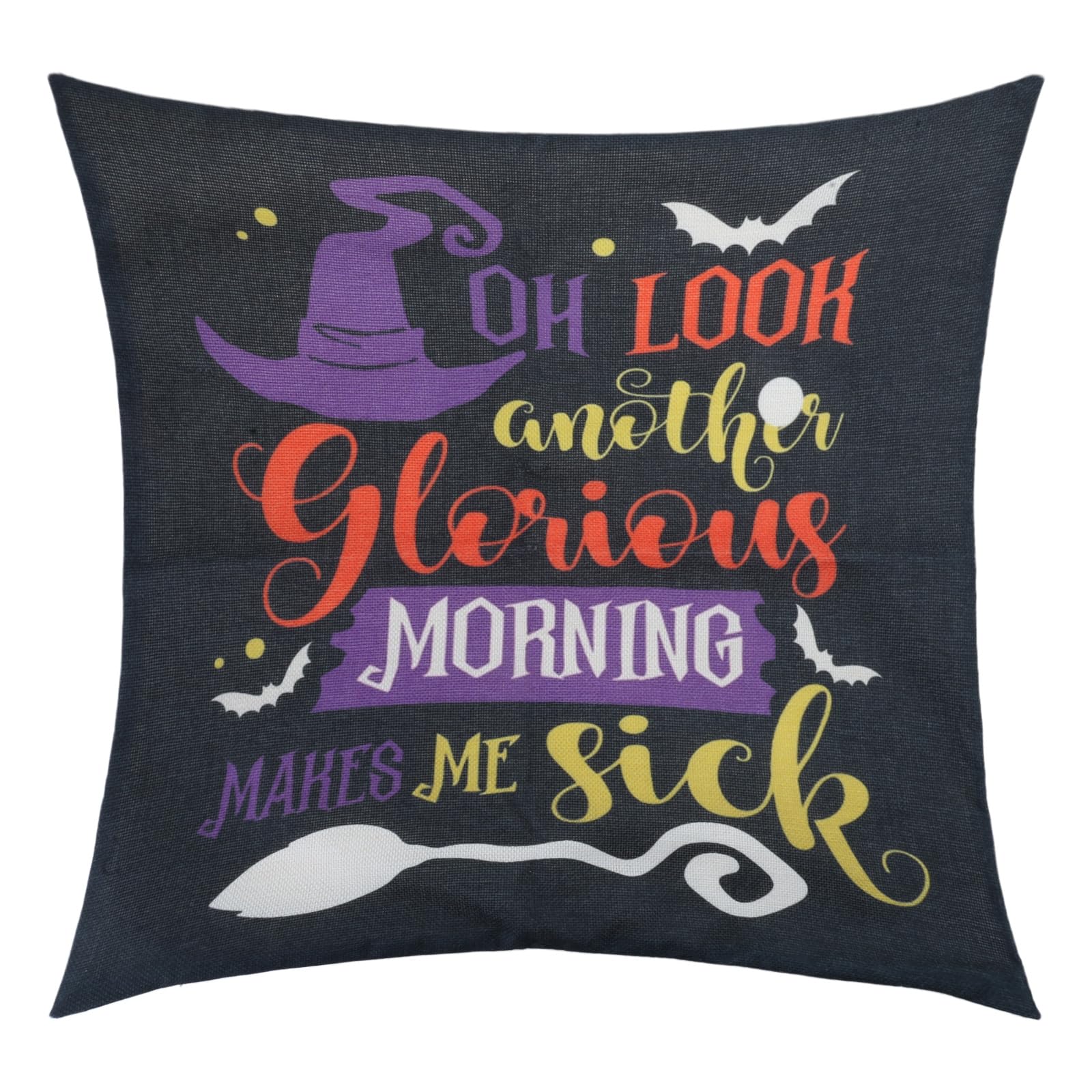 Tsophreniq Multifunction Halloween Linen Pillow Cover Household Cushion Cover Supplies for School Dormitory Party Background Square Pillow