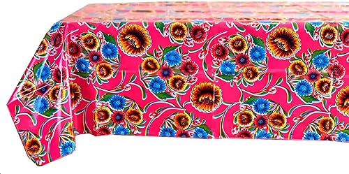 Miniatura 7 de First Choice Vinyls Wildflowers - Mantel de hule para patios, picnic y mesas de cocina, color plateado, vinilo de plástico, mantel de plástico (54.7