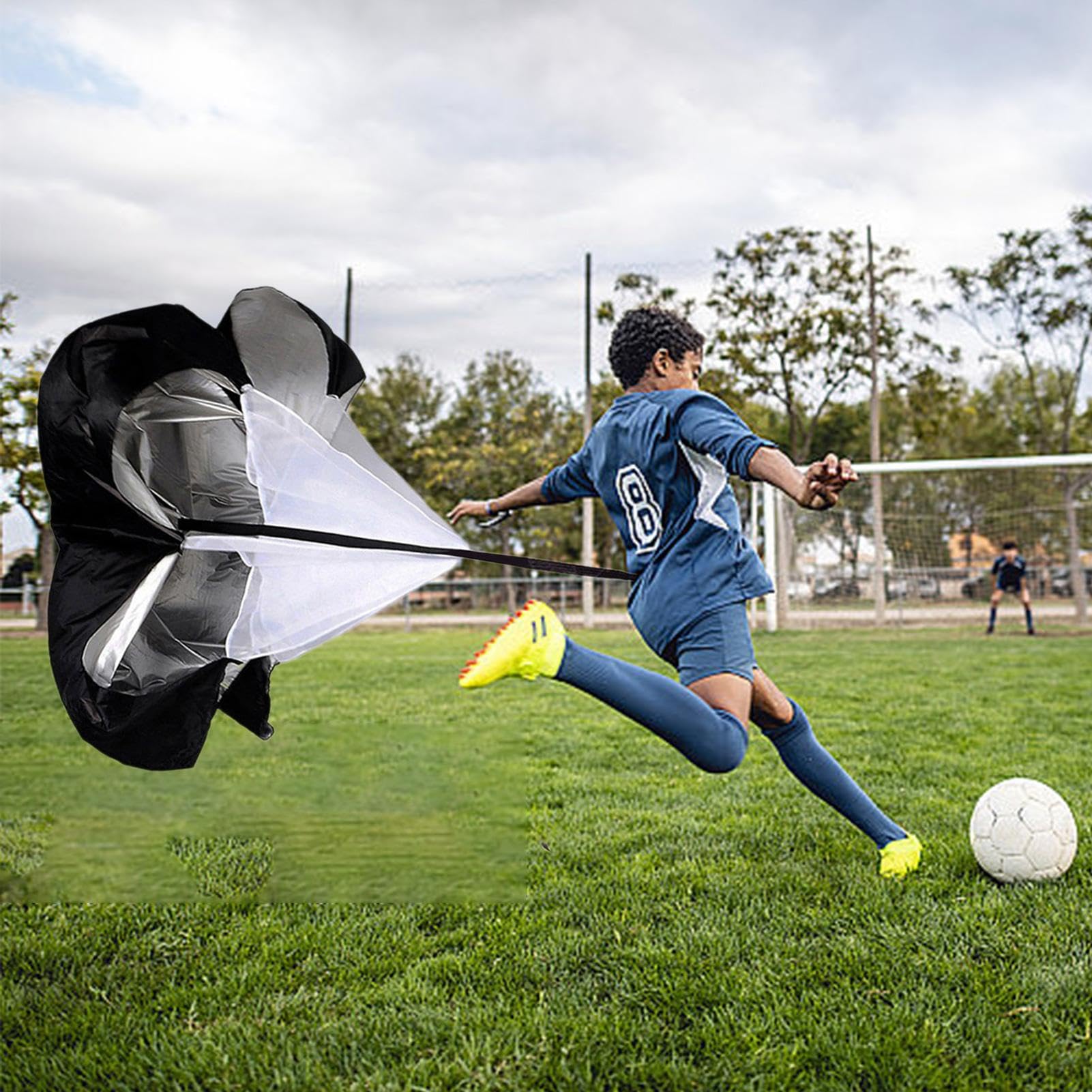 Paracadute da corsa - Paracadute da allenamento portatile da 59 pollici | Bande di allenamento di traino da pallacanestro, allenamento di forza per la corsa di calcio, allenamento di potenza