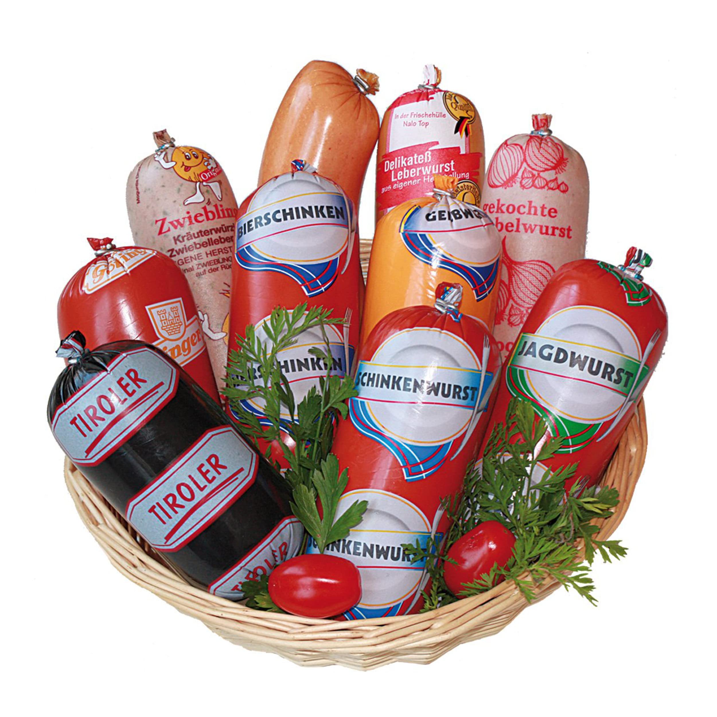 Landmetzgerei Schiessl Mini-Sonderpaket 2300g Hausmacher Wurstpaket glutenfrei laktosefrei Wurst Schinken Tiroler Geschenkset