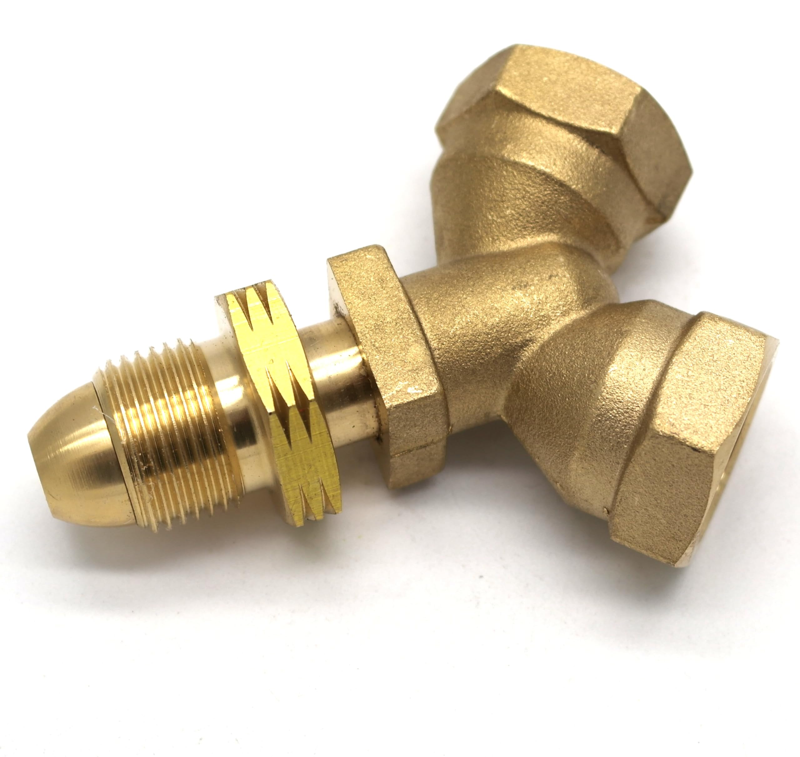 Huddersfield Gas Men's Brass Large Y To Fe Pol Tee Connector For Propane Gas