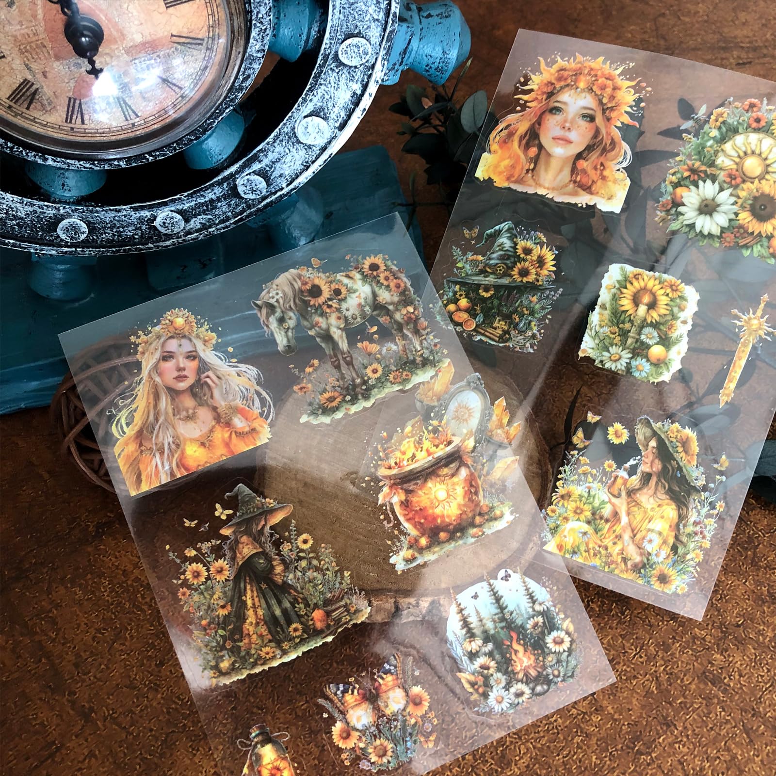 Adesivi Scrapbooking Stile Retro - 20 Fogli Con Tema Magico, Per Diari, Album E DIY - Foto 10