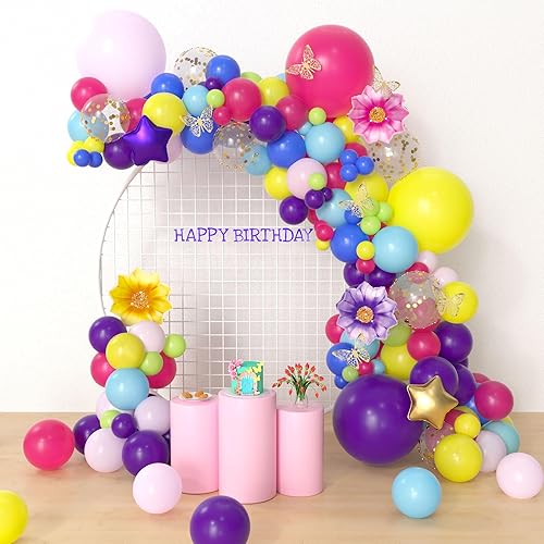 Decoraciones de cumpleaños de conejo, kit de arco de guirnalda de globos de fiesta de conejo, arco de globos de látex rojo, amarillo, naranja,