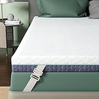 3 Inch Firm Mattress Topper Queen Size, Memory Foam Bed Topper with Soft & Firm Options for Back Pain Relief, Mattress Topper with 2-Sided Cover, Ergonomic 5-Zone Design, CertiPUR Certified