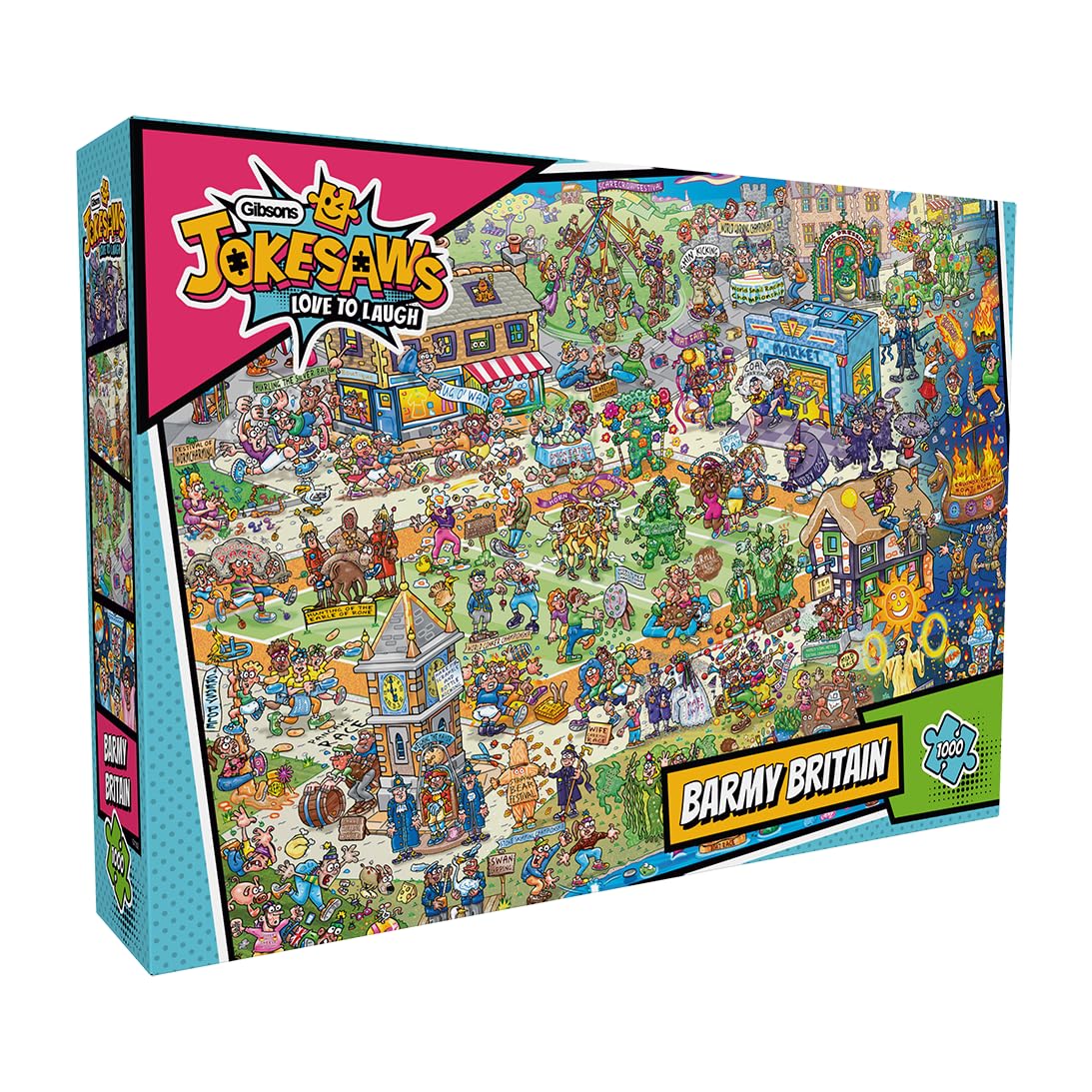 Gibsons Barmy Britain 1000 Piece Jigsaw Puzzle for Adults – Hilarious British Humour Puzzle by Phil Dobson – Jokesaws Love to Laugh Collection – Made in the UK/EU — image 1