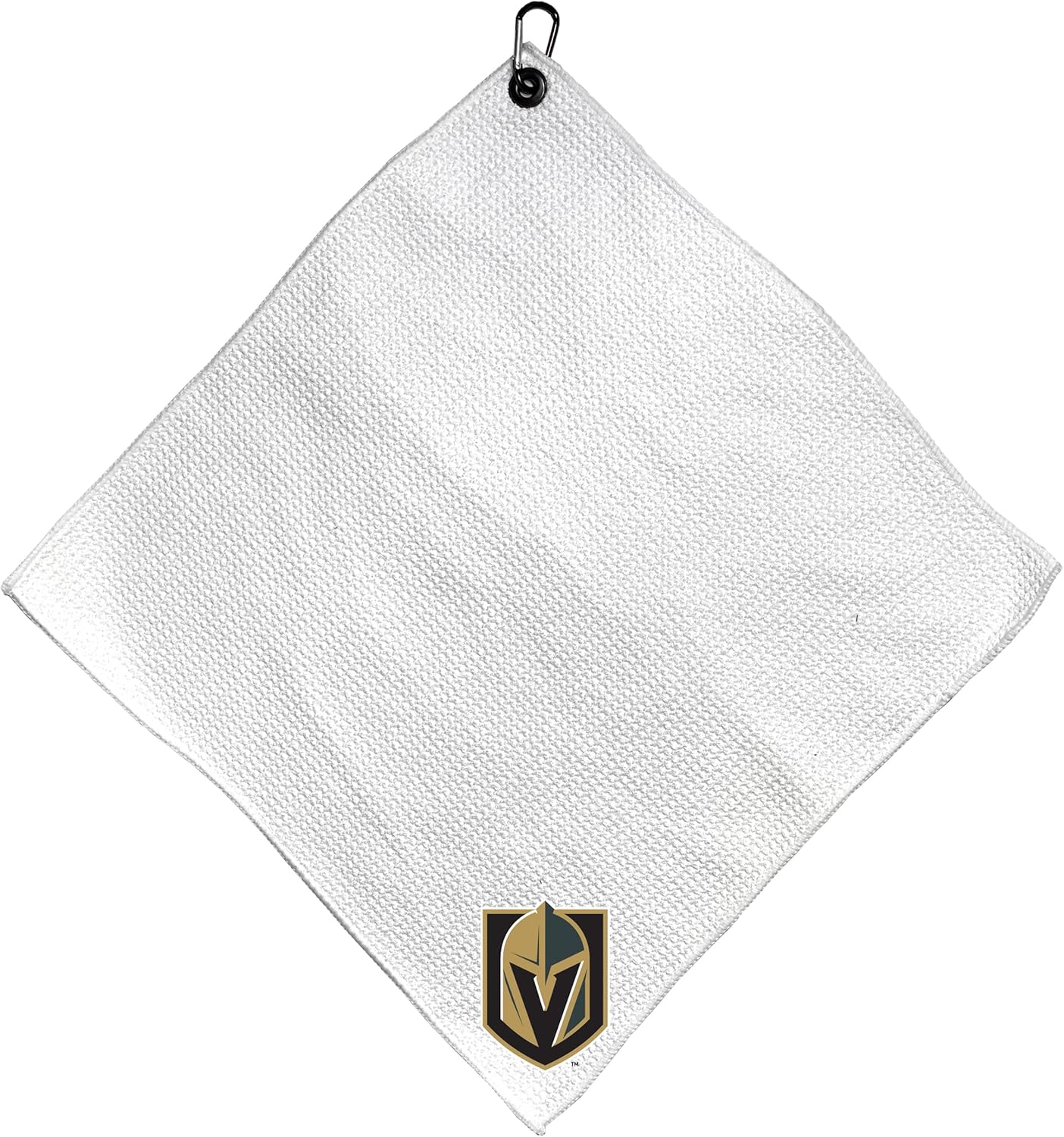 TG Team Golf NHL Team Golf NHL Microfiber Towel - 15" X 15" (White) with Carabiner Clip, Premium Microfiber with Deep Waffle Pockets- Superior Water Absorption and Quick Dry Golf Cleaning Towel
