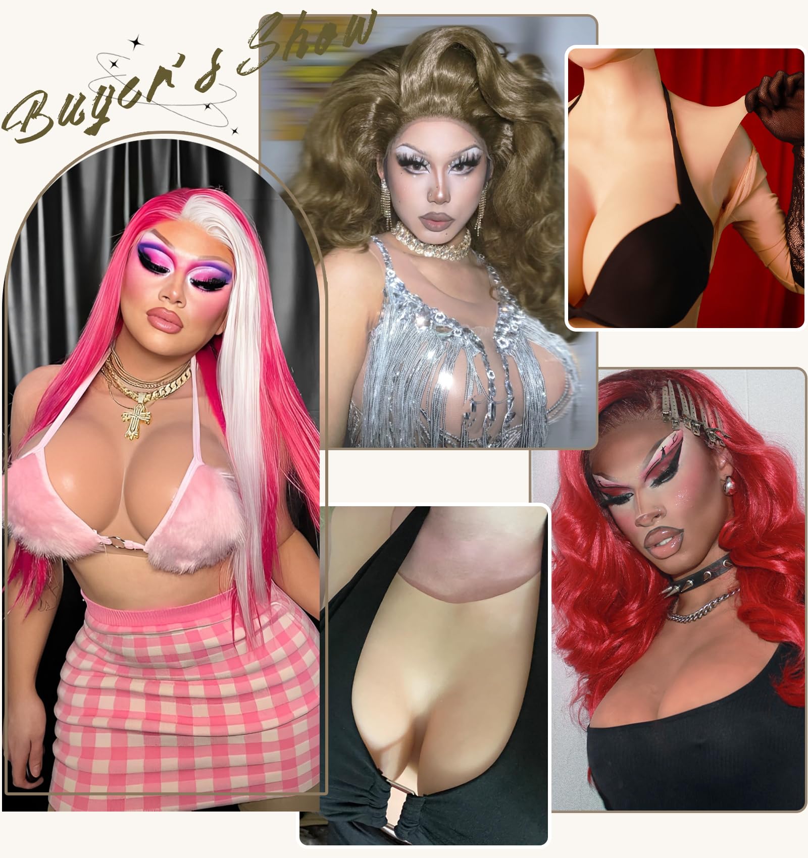 SVBEEFAR Silicone Breastplate C-G Cup High Elasticity Round Collar Fake Breasts For Drag Queen Crossdresser Mastectomy - Image 4