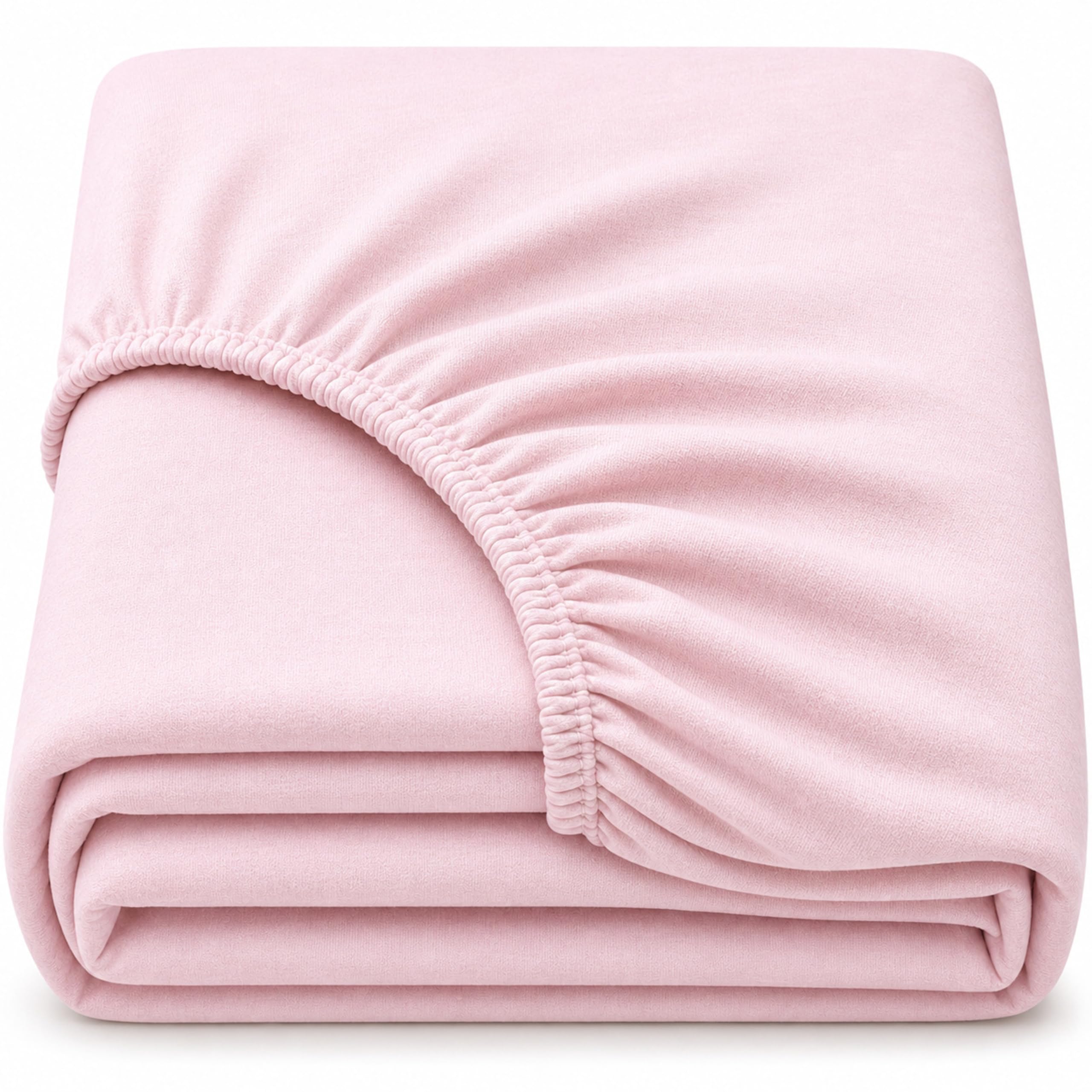 Dudu N Girlie Cot Bed Fitted Sheet 140x70cm Pink 100% Cotton Jersey Soft Breathable Toddler Bedding