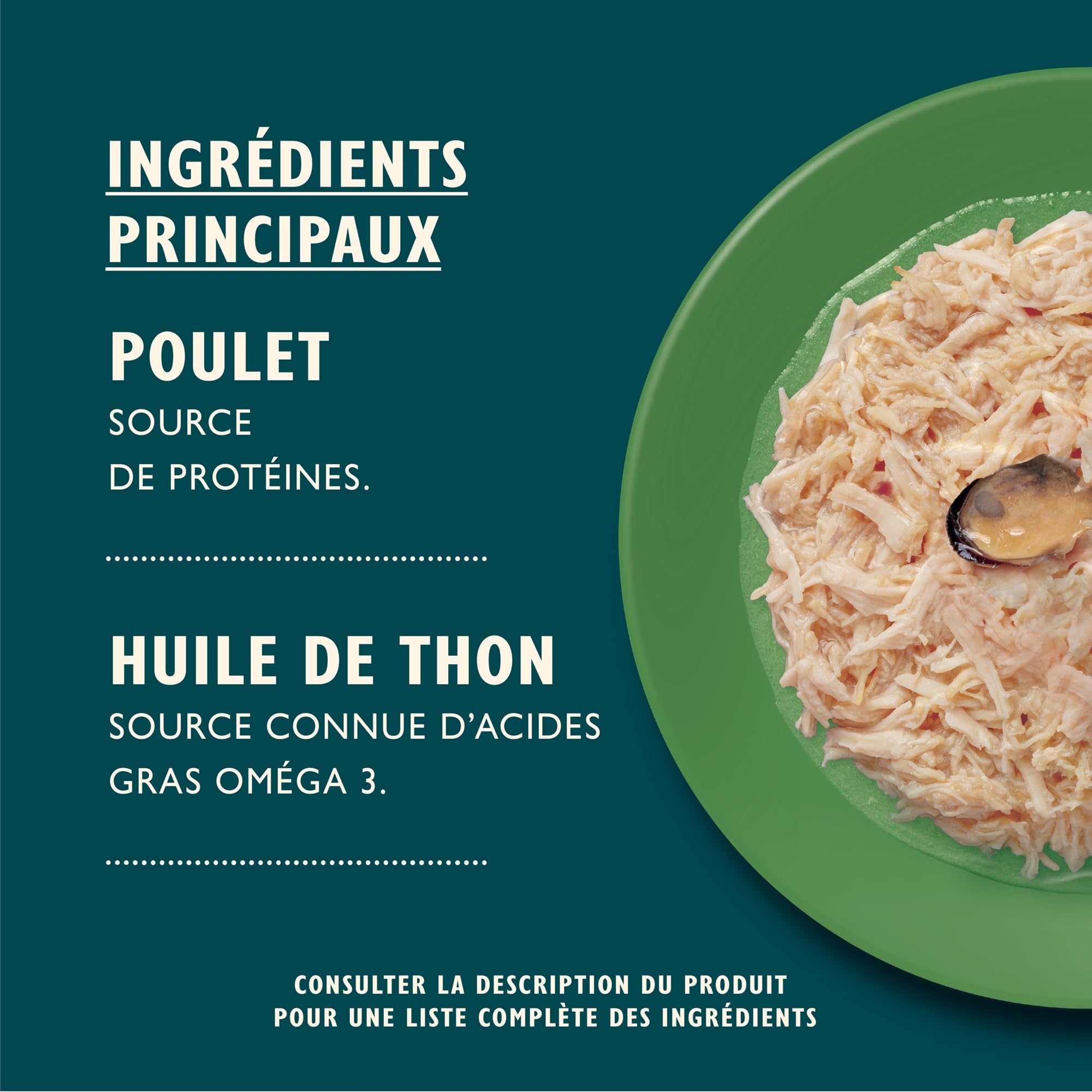 Lily’s Kitchen Élaboré à partir d’Ingrédients Naturels Filets Effilochés en Bouillon au Poulet et aux Moules Adulte Pâtée pour Chat 24 x 70 g Boîte