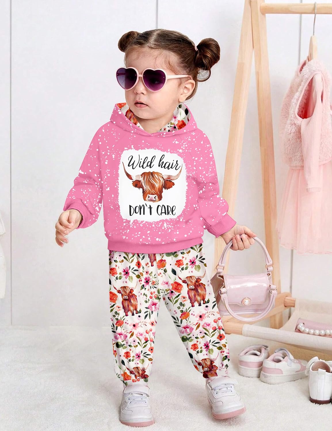 KANGKANG Toddler Baby Girl Clothes Hoodie Sweatshirts Print Pants 2 Piece Outfits Cute Fall Winter Clothing Set - Image 3