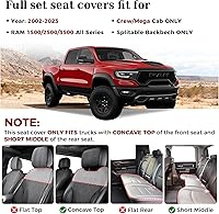 Vista 2 de Truckiipa - Juego de fundas para asiento de automóvil, fundas de cuero y de cobertura completa para asientos de camioneta de cabina extendida