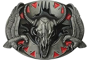 Evilla Vaquera Bull Skull Belt Buckle: Western Cowboy's Symbol of Strength and Freedom
