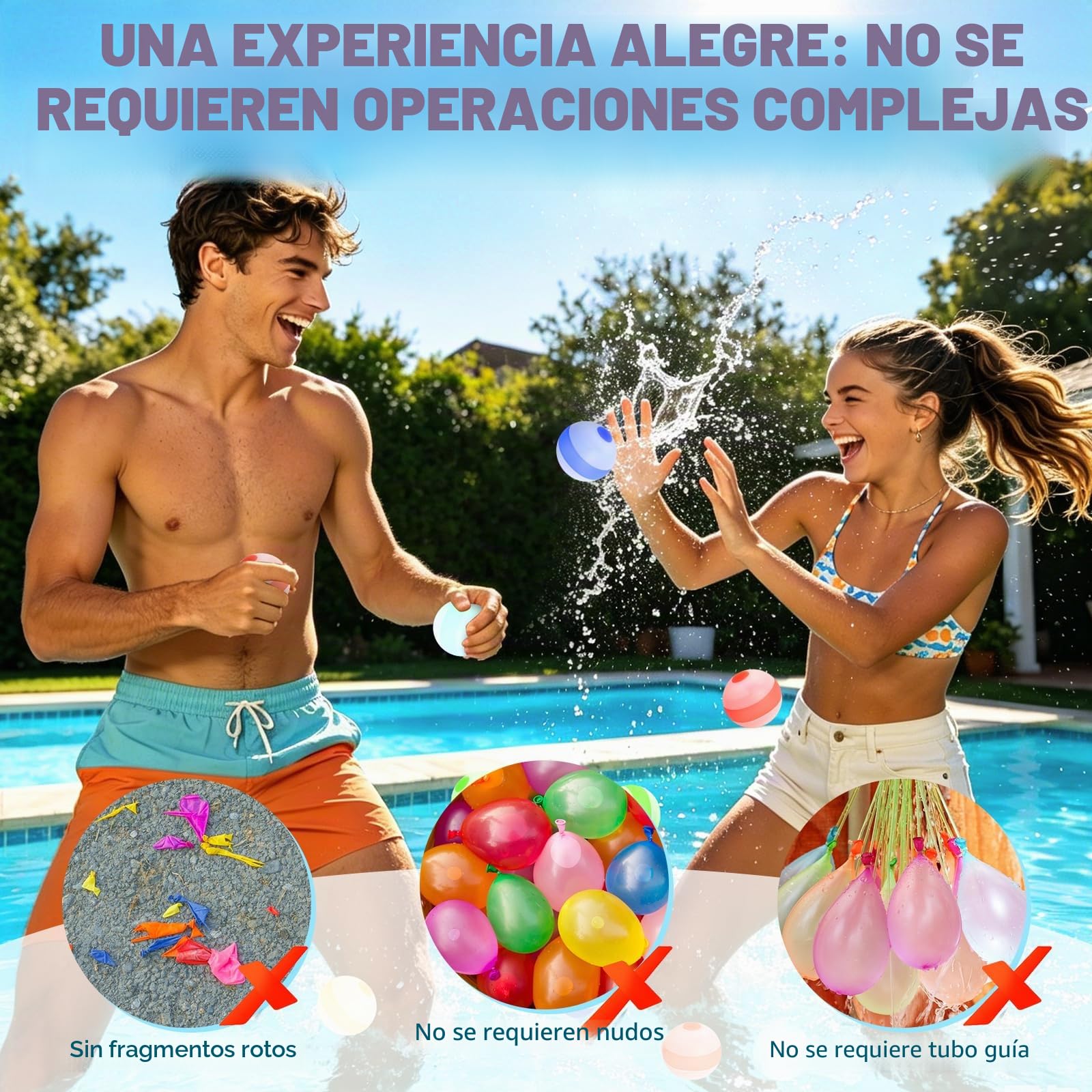 12 globos de agua reutilizables, con cierre automático para niños y adultos, globos de agua de llenado rápido, juguetes de agua para exteriores, para piscina, fiesta de verano, playa