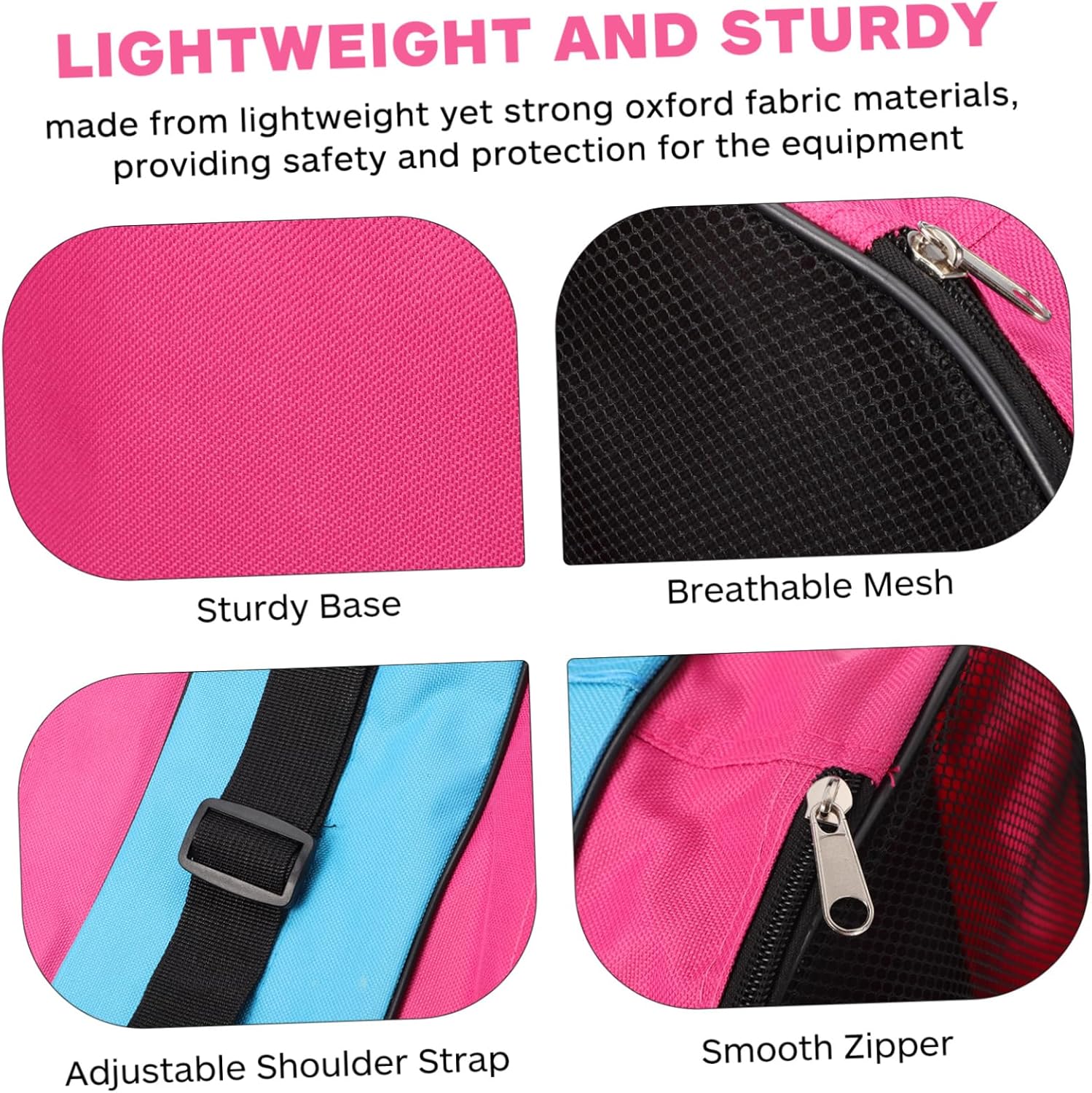 Roller Skate Backpack for Boys and Girls Lightweight and Sturdy Skating Bag Ample Space for Roller Skates and Protective Gear for Young Skaters Upgraded Design Pink and Blue