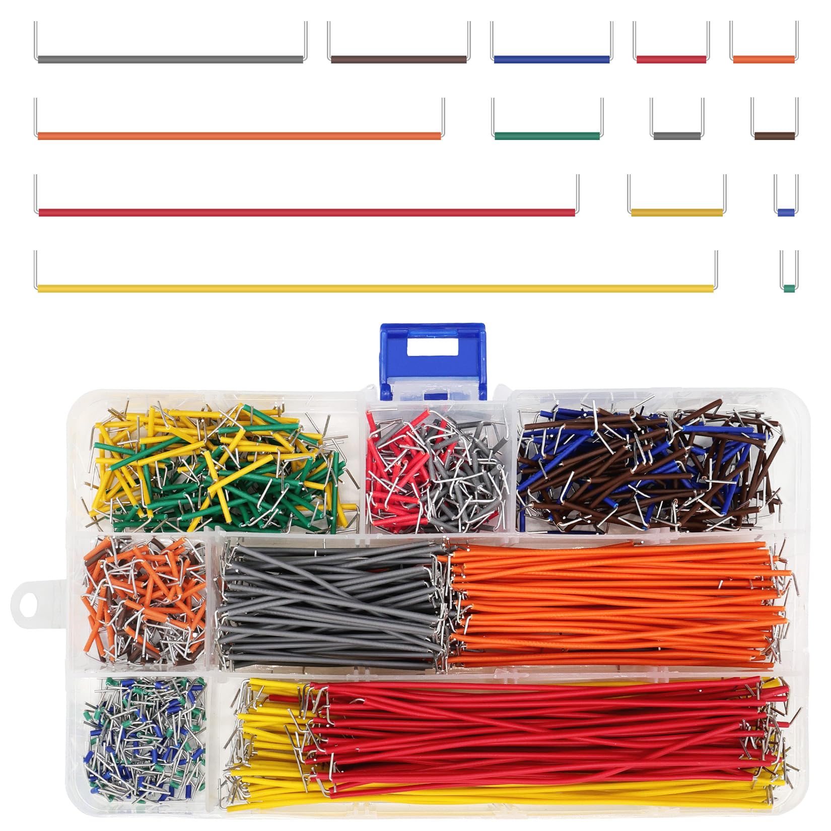 840 Pz Jumper Wire per Breadboard, Cavi Jumper a U maschio-maschio senza saldatura per breadboard elettronica per prototipazione (14 lunghezze)