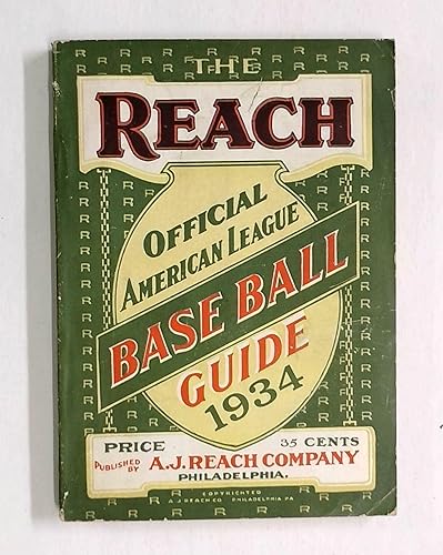 Reach Official Baseball Guide-1934-Team and Player Photos-Stats-Rosters