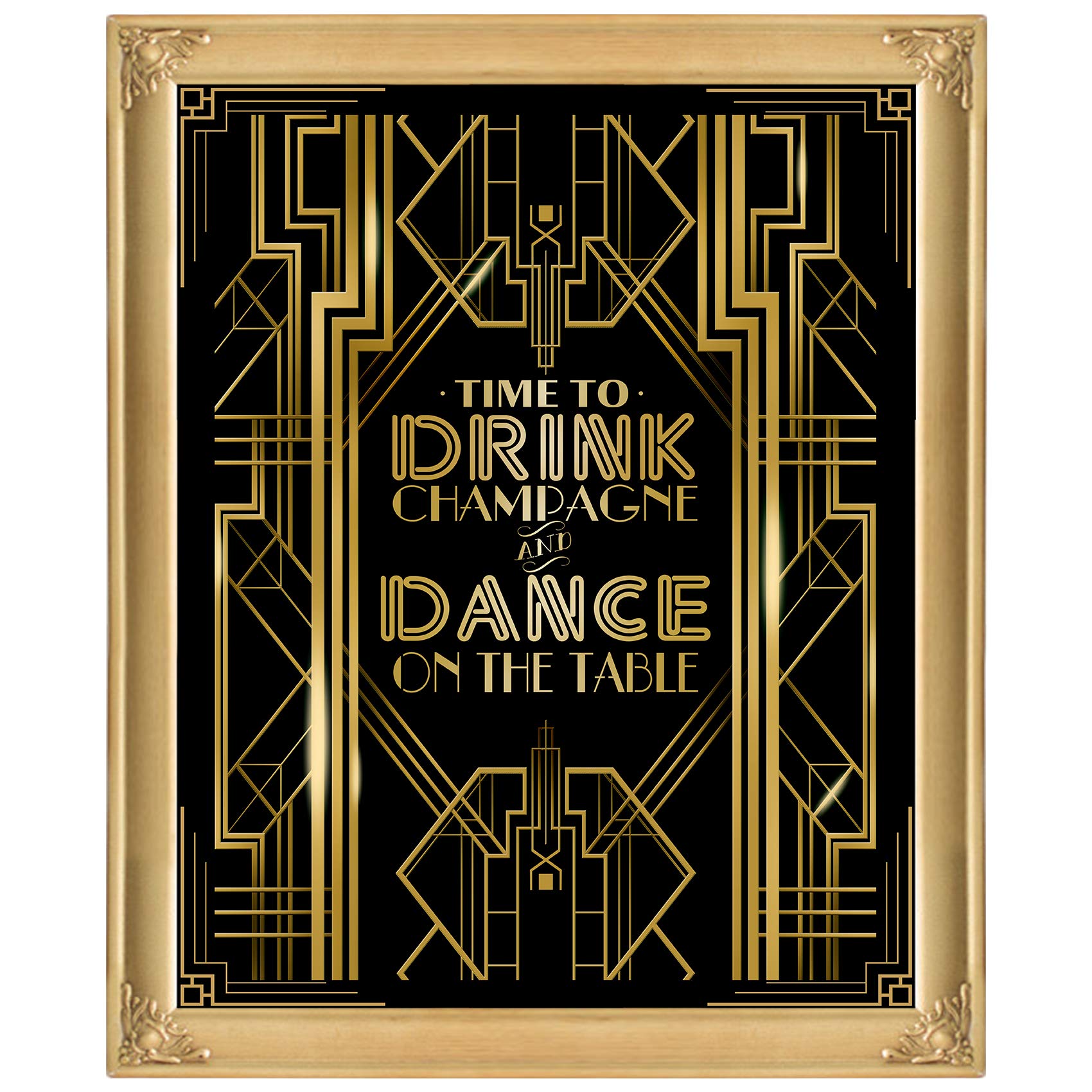 Copriporta Anni '20 Gatsby - Decorazione Festa Vintage 72x30 Pollici, Vinile Riutilizzabile - Foto 7