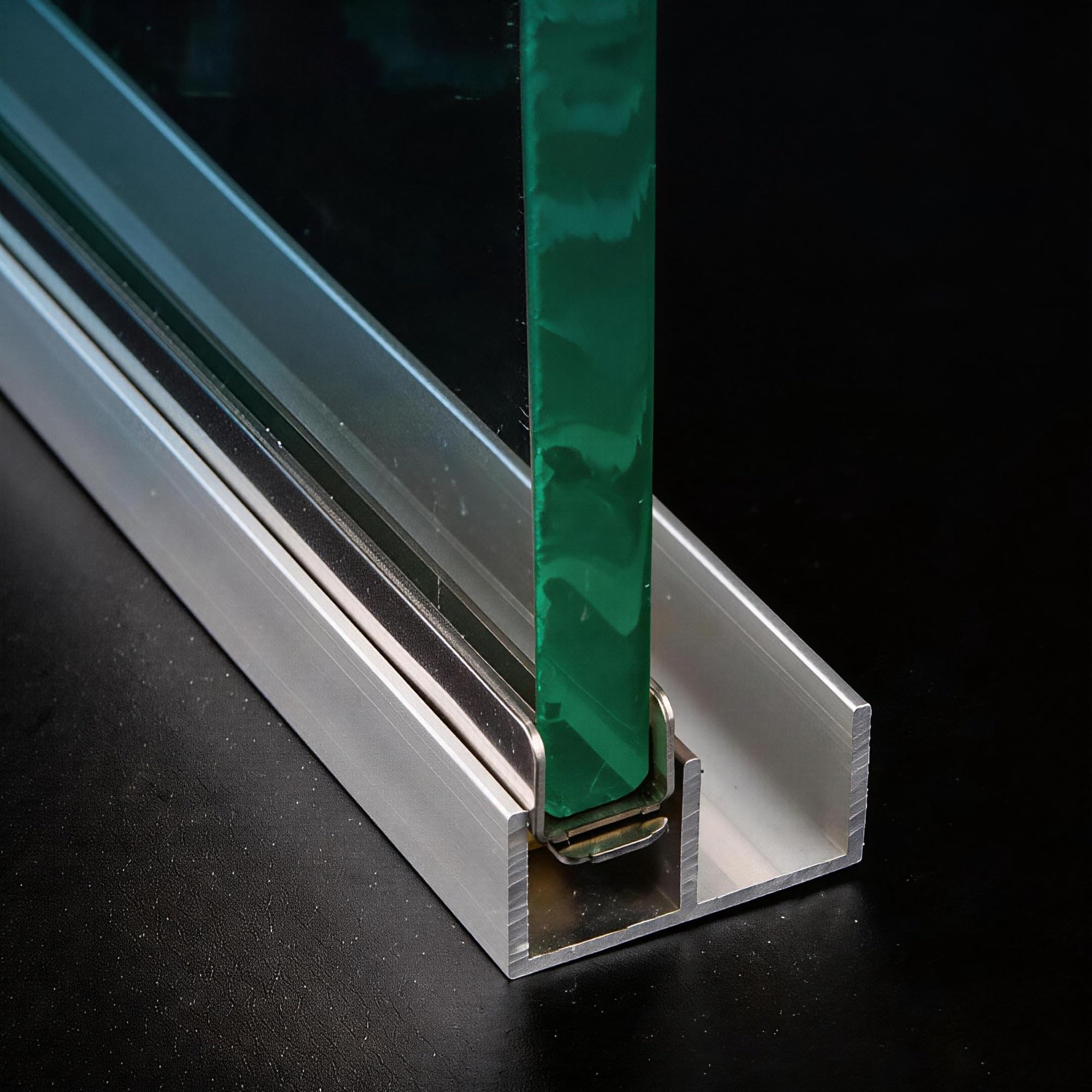 Juego de herrajes para rieles deslizantes, 2 piezas de rieles superiores inferiores para puerta de ventana, 200 cm de largo
