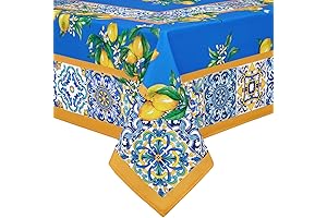 Vintage Lemon Tablecloth: A Culinary Canvas for Mediterranean Charm
