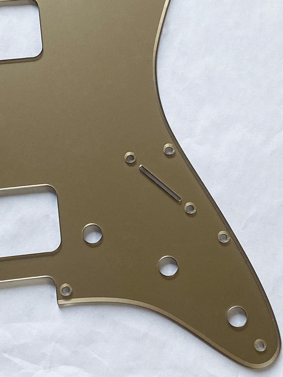 For Fender Stratocaster P90 2 Pickup Strat Guitar Pickguard (1 Ply Acrylic Gold)