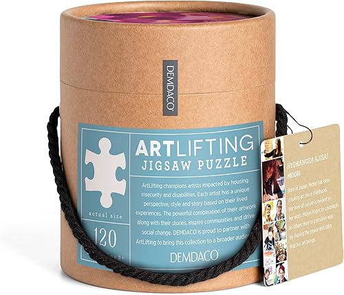 Miniatura 3 de DEMDACO Midori Hydrangea Ajisai Art Lifting - Rompecabezas de pared de 8 x 10 pulgadas y rompecabezas unisex de cartón en caja para adultos, 120