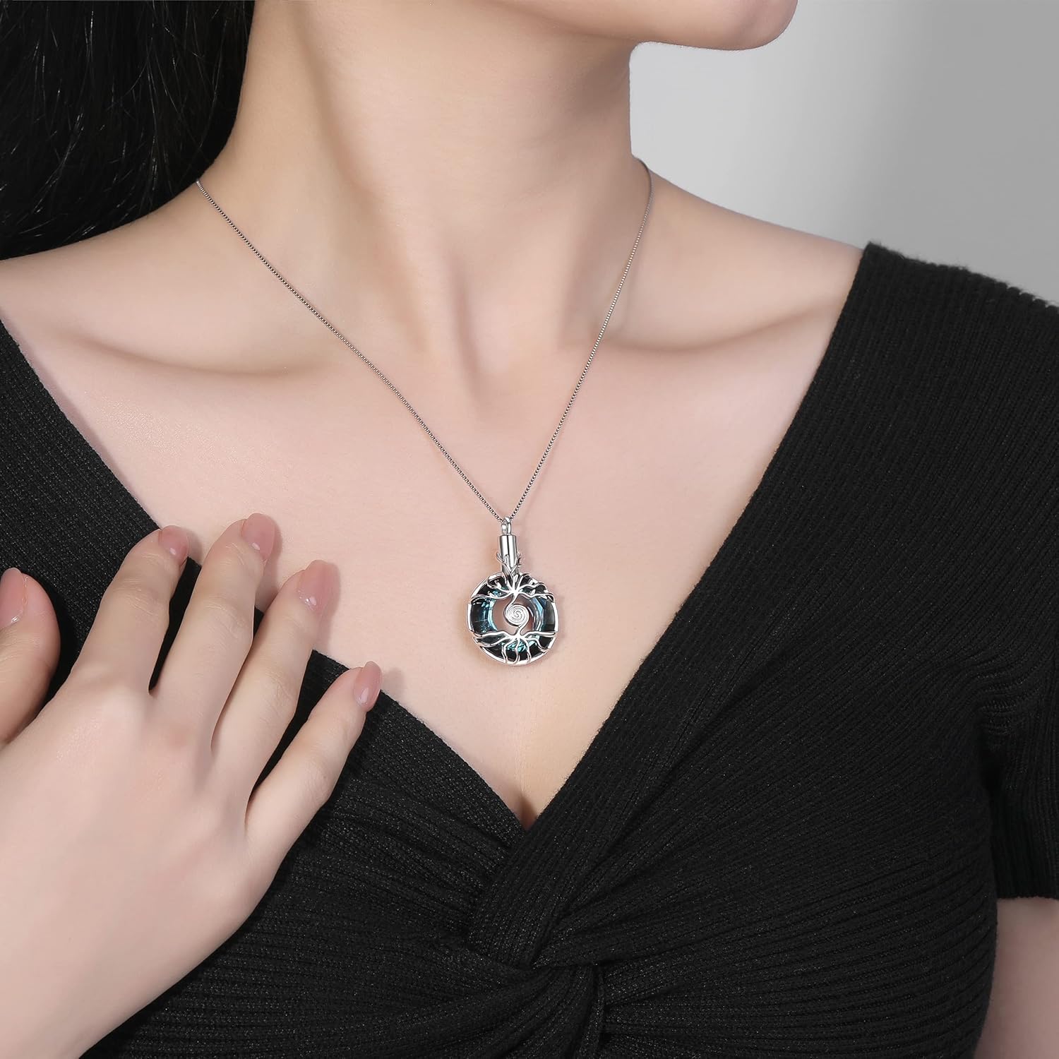 Sterling Silver Urn Neckalce for Ashes for Women: Cremation Jewelry for Women - Ashes Keepsake Pendant Memorial Jewelry Gifts for A Loss of Loved Ones - Image 4