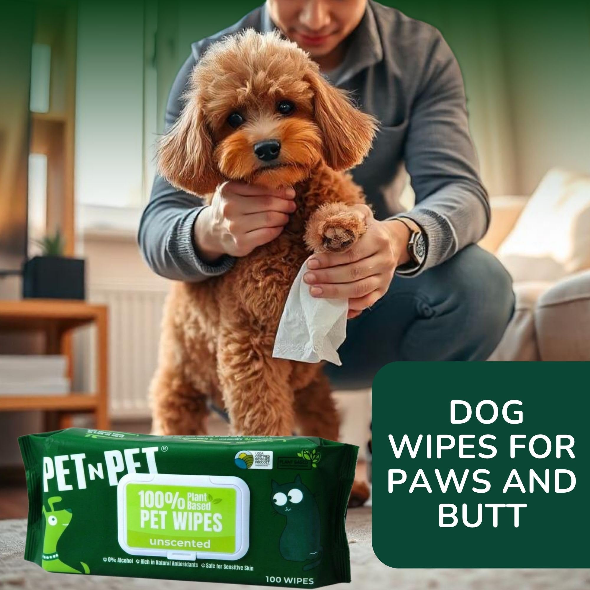 PET N PET Chusteczki do pielęgnacji na bazie roślin Chusteczki dla psów