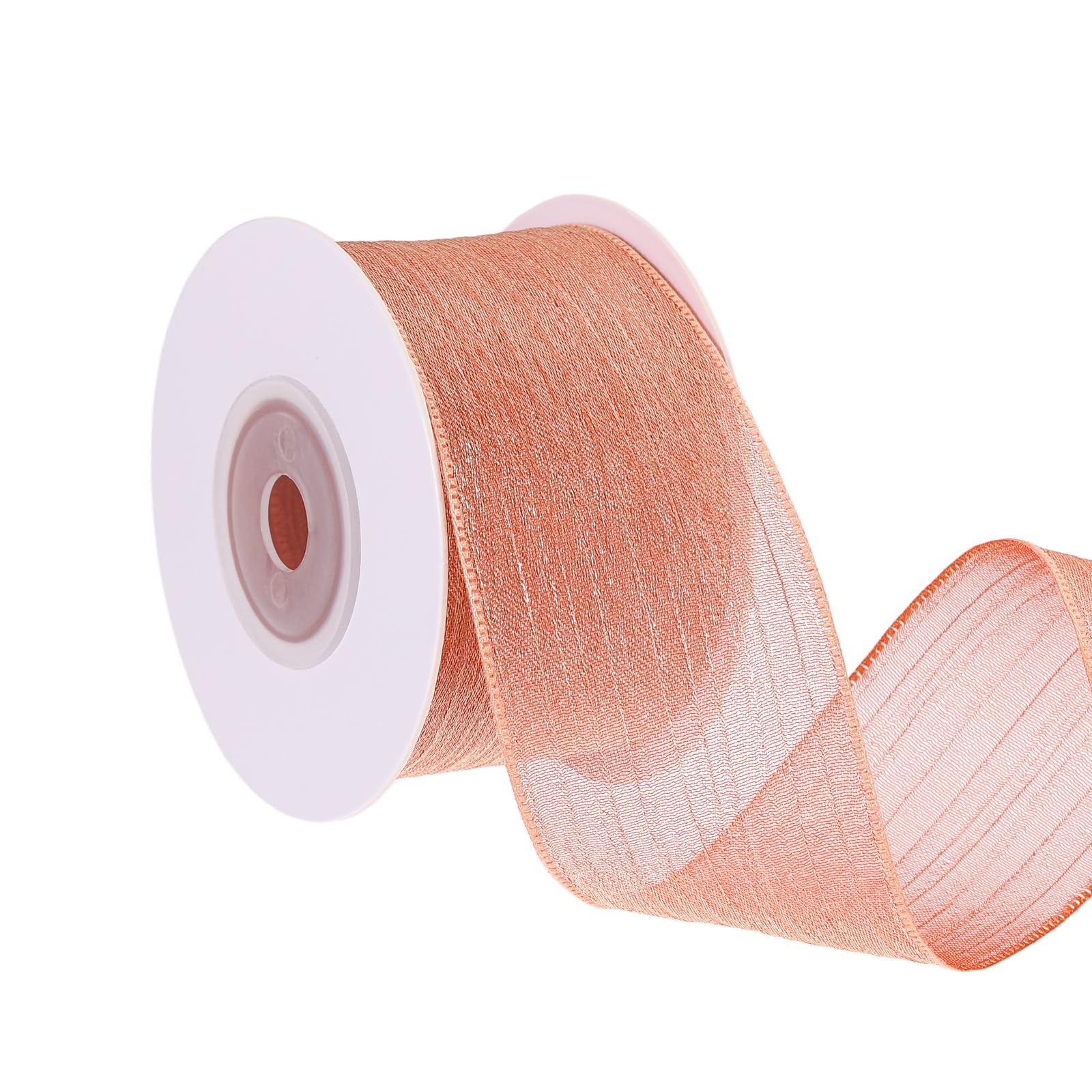 Ruban avec fil pour nœuds parfaits qui ne s'affaissent pas, orange 10Y