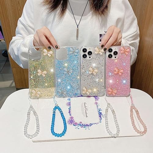 Miniatura 3 de LXXZBC for Samsung Galaxy A32 5G Case Fashion for Women Girls Design Cute 3D Butterfly Fancy Bling Glitter Soft Slim Silicone Cover with Crystal